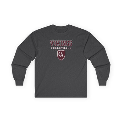 Adult Unisex Columbus Academy Vikings Volleyball Graphic Gildan Long Sleeve Tee