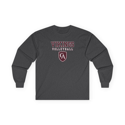 Adult Unisex Columbus Academy Vikings Volleyball Graphic Gildan Long Sleeve Tee