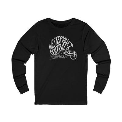 Adult Unisex Westerville Central Hustle Helmet Graphic Long Sleeve Soft Tee