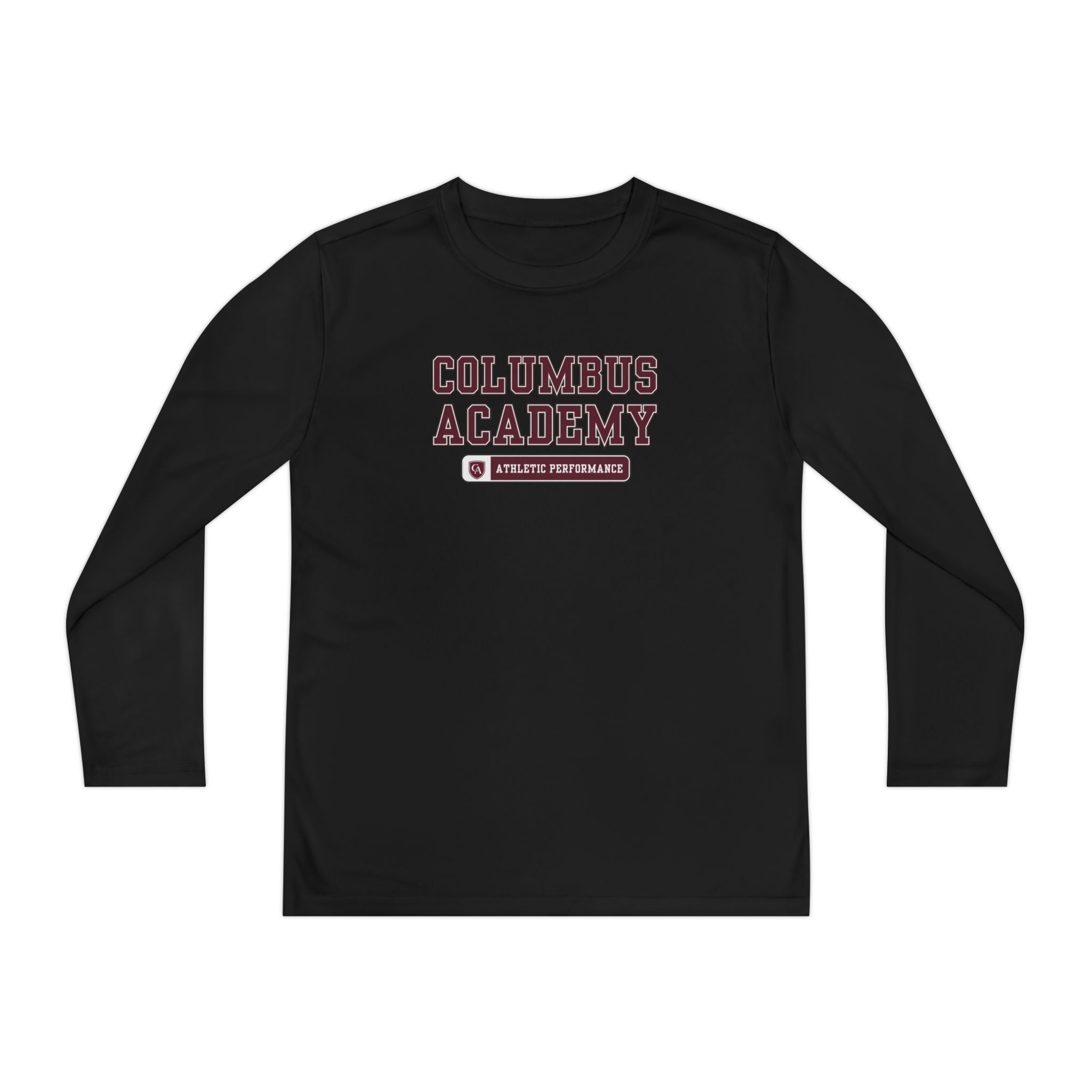 Youth Columbus Academy Athletic Performance Graphic Sport-Tek Competitor Performance Long Sleeve Tee