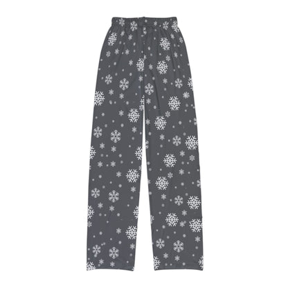 Youth Columbus Academy Vikings Spirited Snowflake Grey Printed Pajama Pants