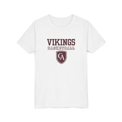 Youth Columbus Academy Vikings Basketball Graphic Short Sleeve Bella + Canvas Soft Tee