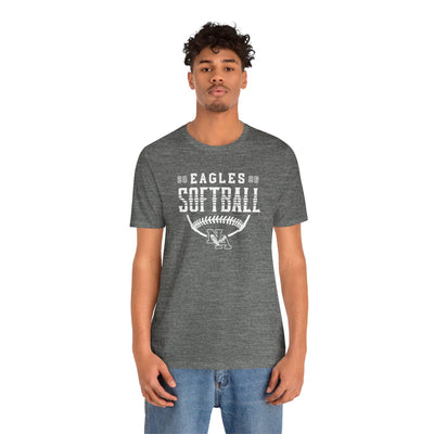 Adult Unisex New Albany Eagles Softball Strong Striped Graphic Short Sleeve Soft Tee