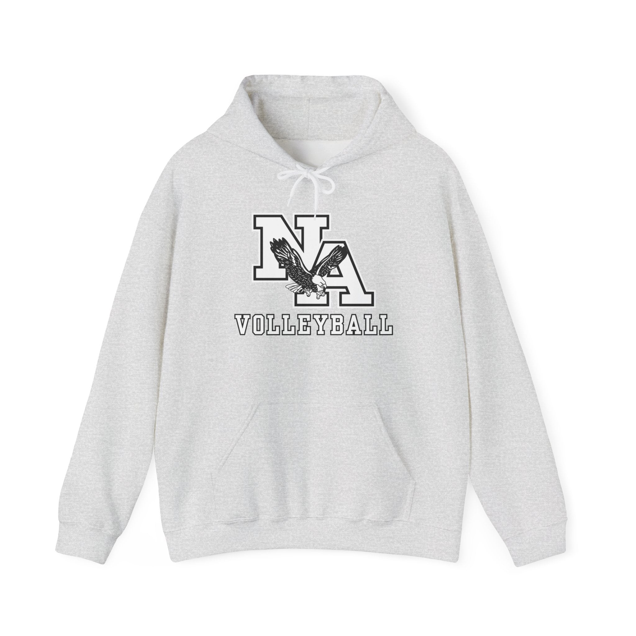 Adult Unisex New Albany Volleyball Classic White and Black Logo Graphic Hoodie