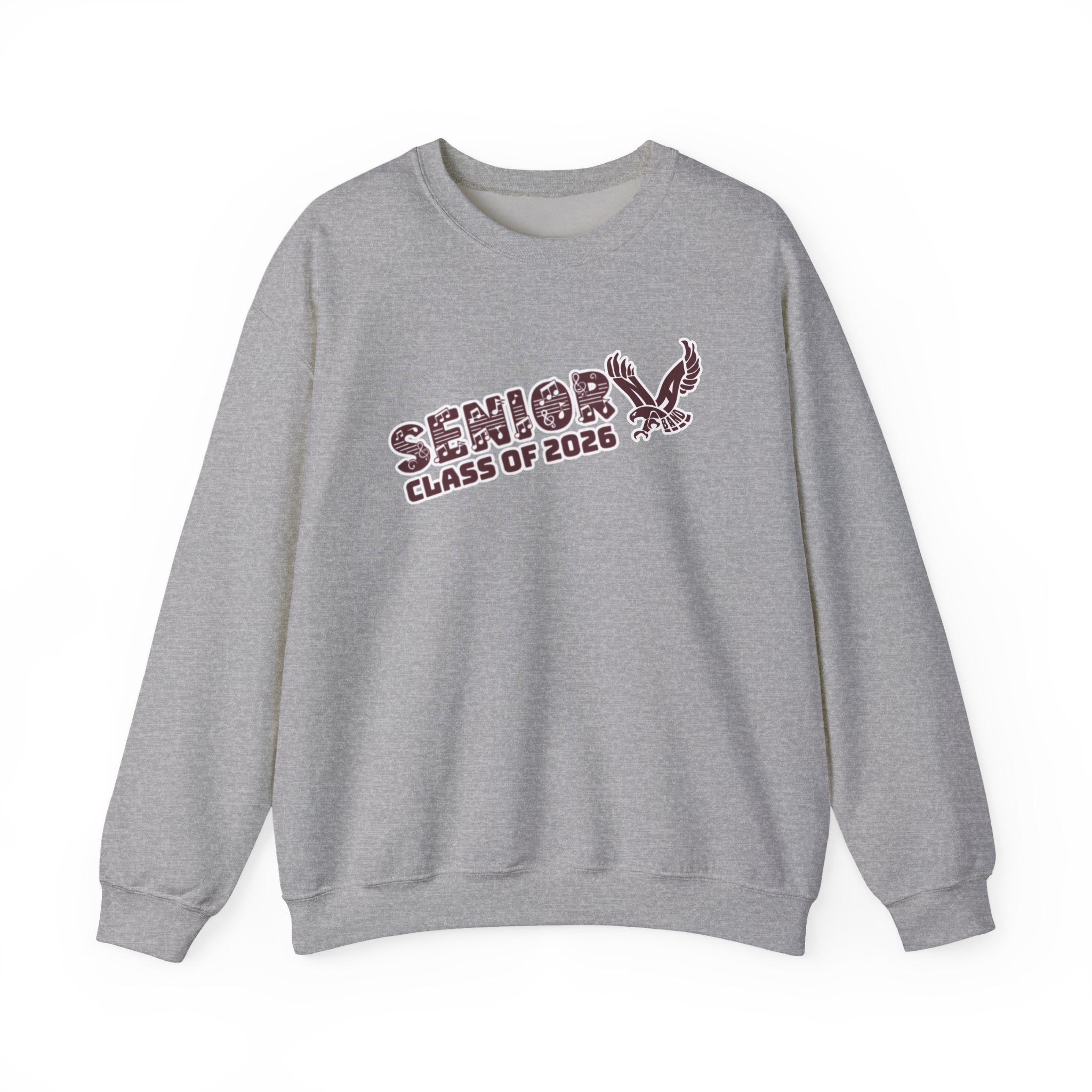 Adult Unisex Class of 2026 Band Eagle Senior Graphic Sweatshirt