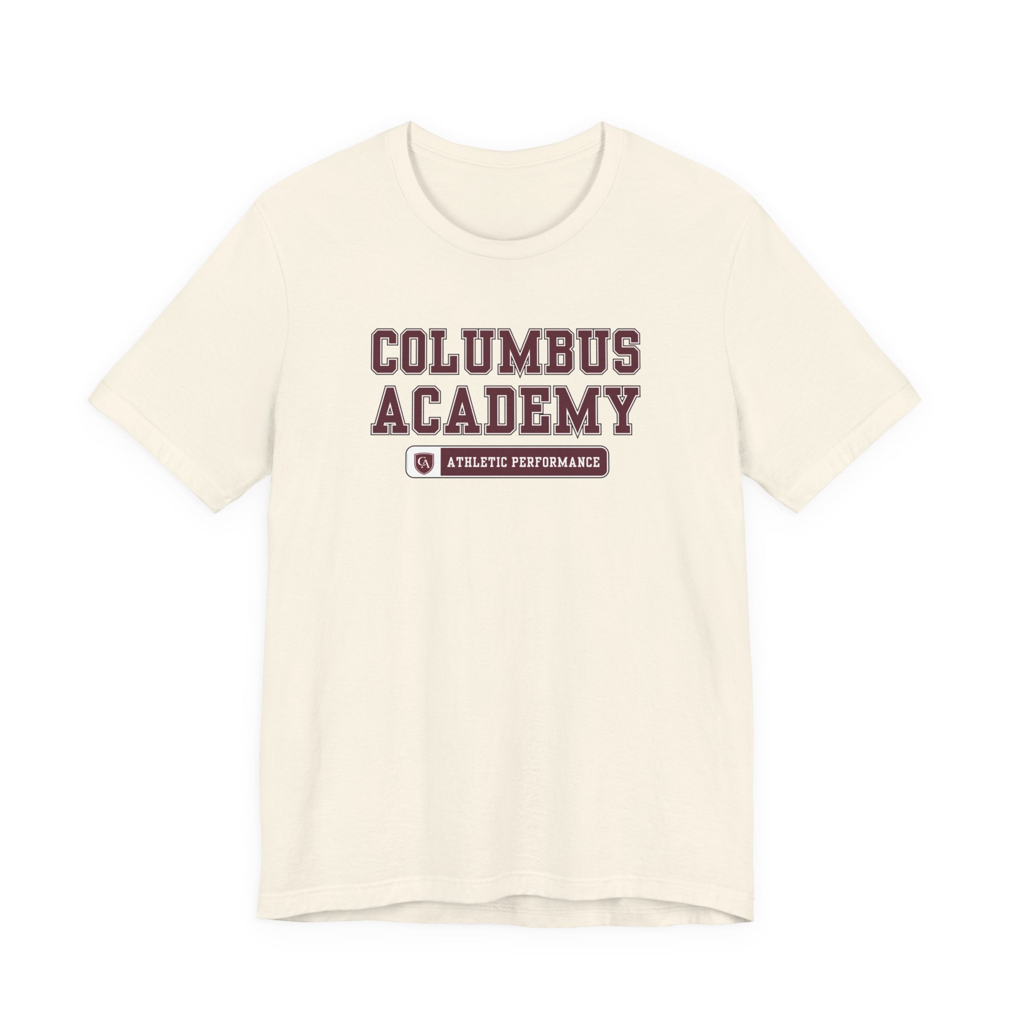 Adult Unisex Columbus Academy Athletic Performance Graphic Short Sleeve Bella + Canvas Soft Tee