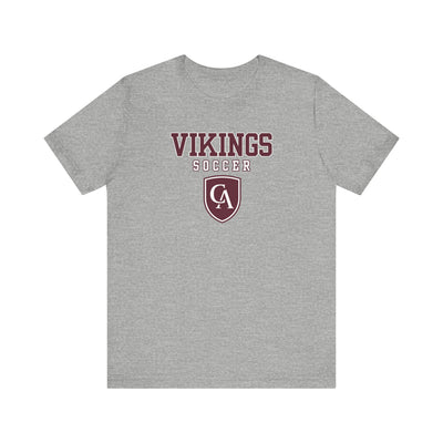 Adult Unisex Columbus Academy Vikings Soccer Graphic Short Sleeve Bella + Canvas Soft Tee
