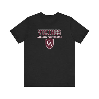 Adult Unisex Columbus Academy Vikings Athletic Performance Graphic Short Sleeve Bella + Canvas Soft Tee