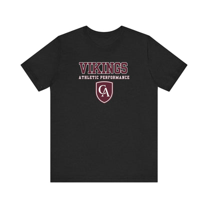 Adult Unisex Columbus Academy Vikings Athletic Performance Graphic Short Sleeve Bella + Canvas Soft Tee