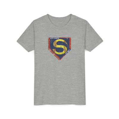 Youth Stingers Softball Distressed Logo Graphic Short Sleeve Bella + Canvas Soft Tee