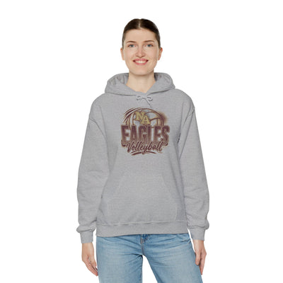 Adult Unisex New Albany Eagles Ombre Volleyball Graphic Hoodie