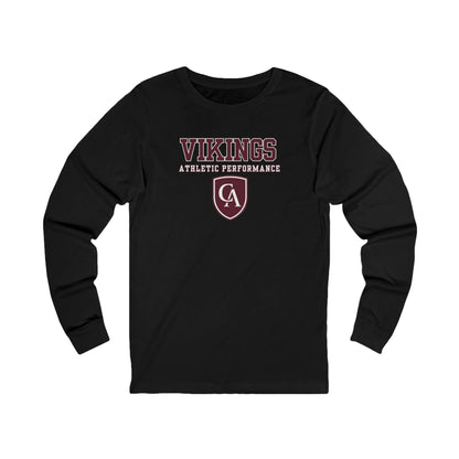 Adult Unisex Columbus Academy Vikings Athletic Performance Graphic Bella + Canvas Long Sleeve Soft Tee