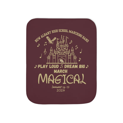 NAHS Marching Band March Magical Graphic So-Soft Sherpa Blanket
