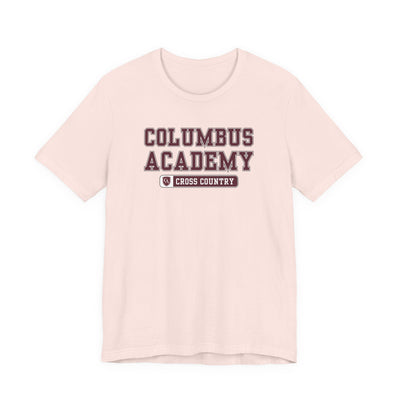 Adult Unisex Columbus Academy Cross Country Graphic Short Sleeve Bella + Canvas Soft Tee