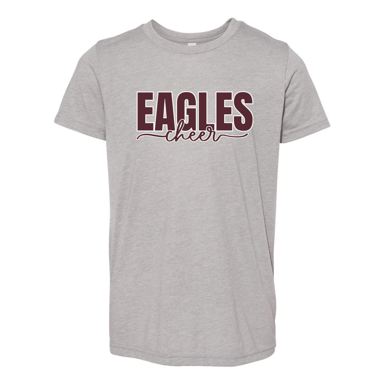 Youth Super Soft Cheer Words with Back Graphic Short Sleeve Graphic Tee - New Albany Eagles