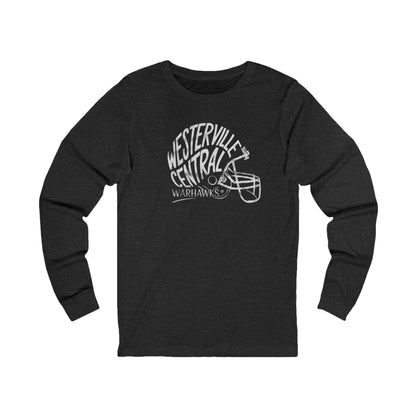 Adult Unisex Westerville Central Hustle Helmet Graphic Long Sleeve Soft Tee