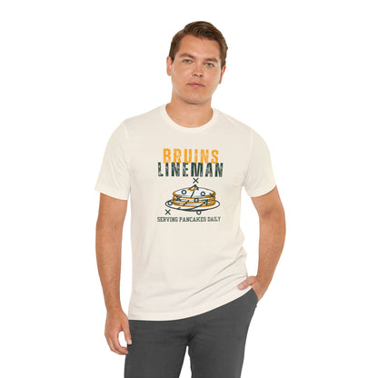 Adult Unisex Bruins Lineman Pancake Graphic Short Sleeve Soft Tee