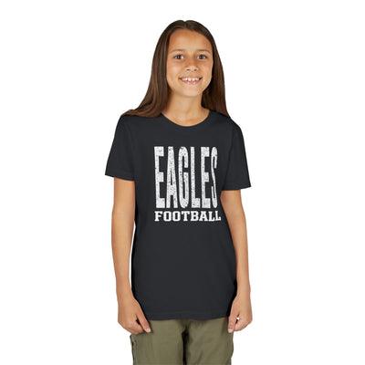 Youth New Albany Football Distressed Enlarged Graphic Short Sleeve Bella + Canvas Soft Tee