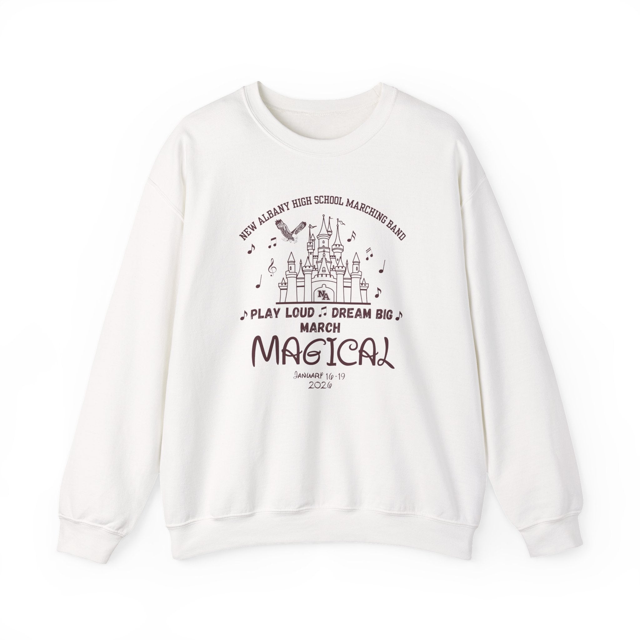 Adult Unisex NAHS Marching Band March Magical Graphic Sweatshirt