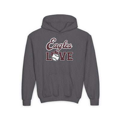 Youth Eagles Softball Love Graphic Hoodie