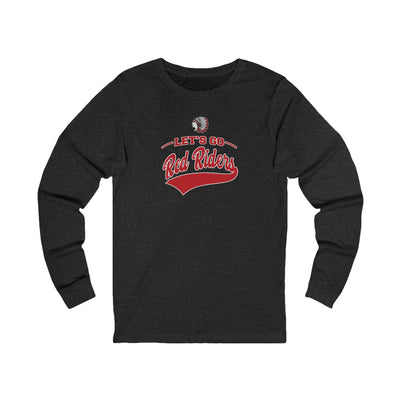 Adult Unisex Let's Go Red Riders Graphic Long Sleeve Bella + Canvas Soft Tee