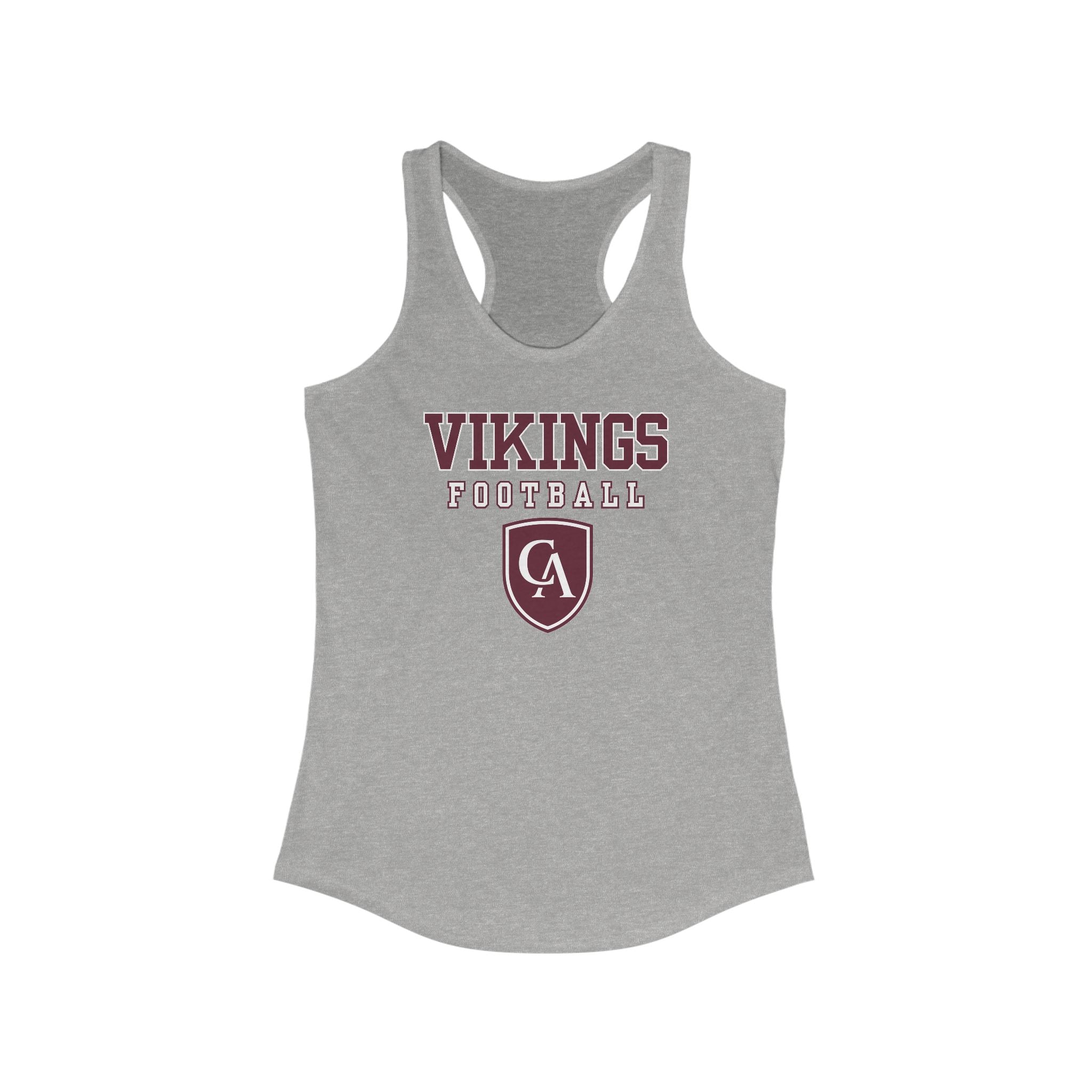 Women's Columbus Academy Vikings Football Graphic Next Level Racerback Tank