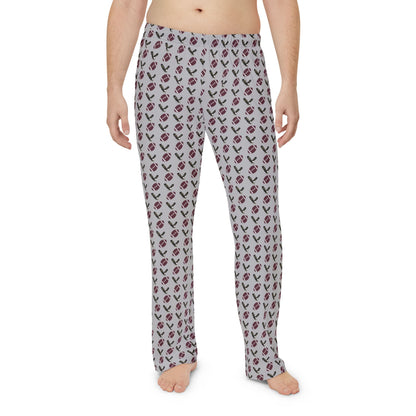 Adult Unisex Grey Pajama Pants with Allover New Albany Football Eagle Print