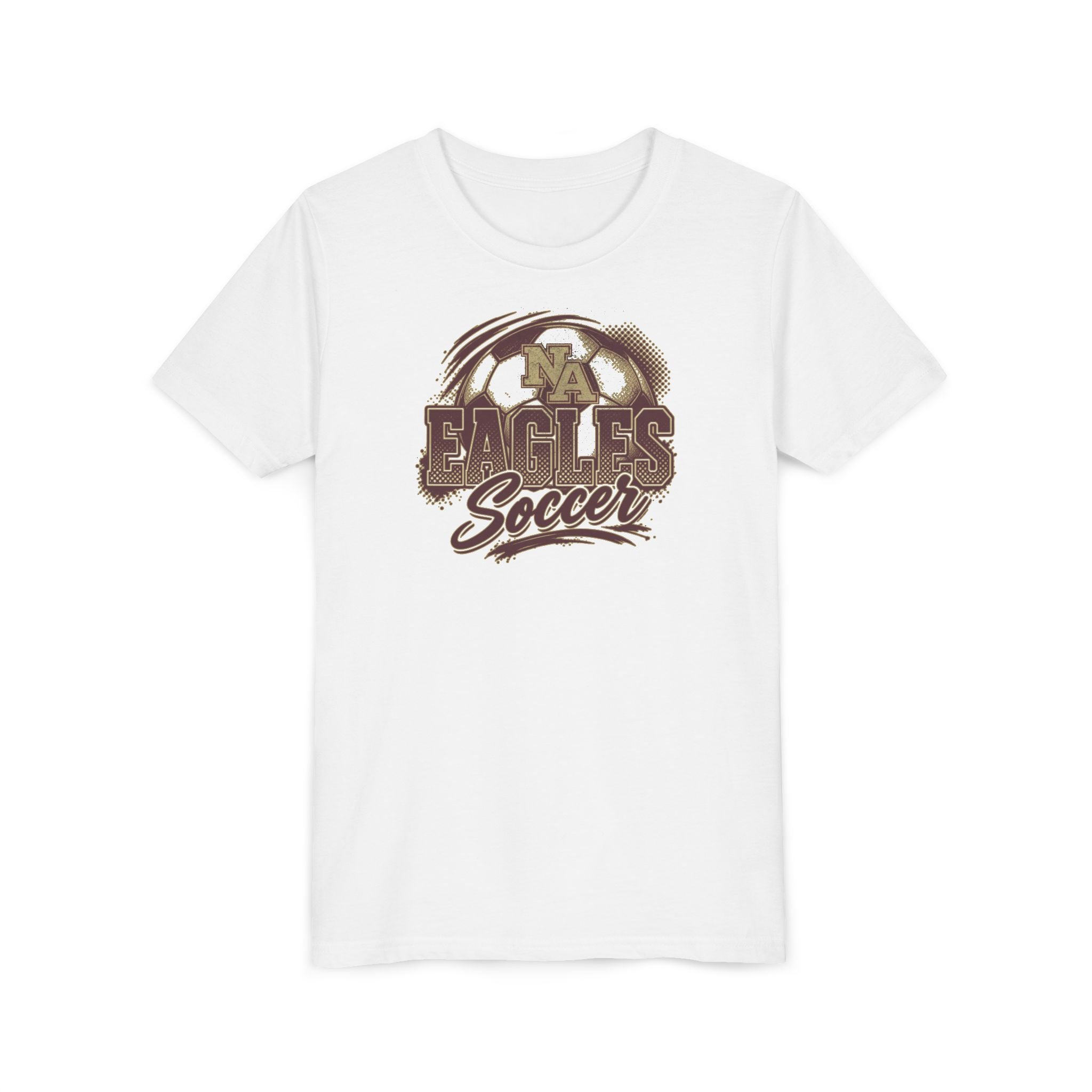 Youth New Albany Eagles Ombre Soccer Graphic Short Sleeve Bella + Canvas Soft Tee