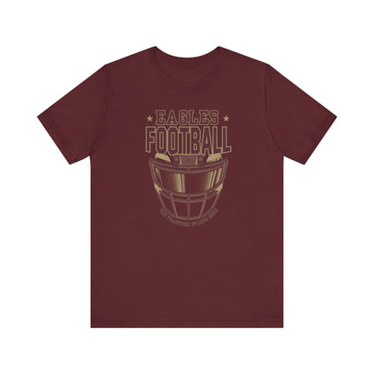 Adult Unisex Eagles Maroon Hype Helmet Graphic Short Sleeve Soft Tee