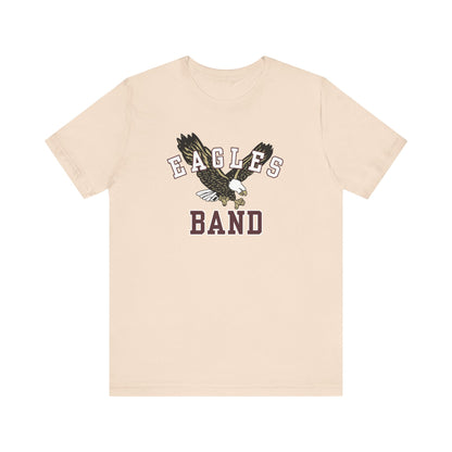 Adult Unisex Flying Band Eagle Graphic Short Sleeve Soft Tee