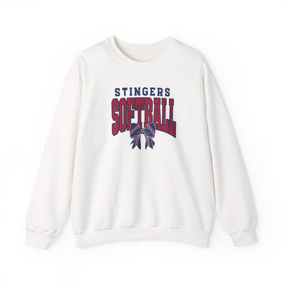 Adult Unisex Stingers Softball Stitched Bow Graphic Sweatshirt