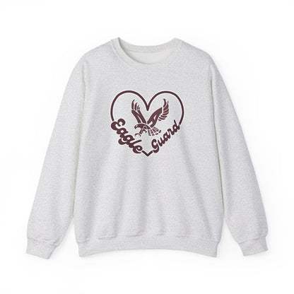 Adult Unisex Eagle Guard Heart Graphic Sweatshirt