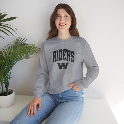 Adult Unisex Riders Arch Vintage Distressed W Graphic Sweatshirt