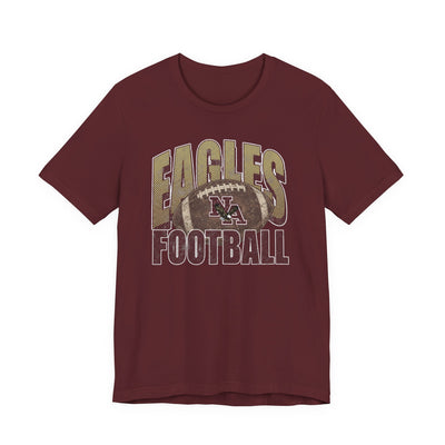 Adult Unisex New Albany First-Down Distressed Football Graphic Short Sleeve Soft Tee