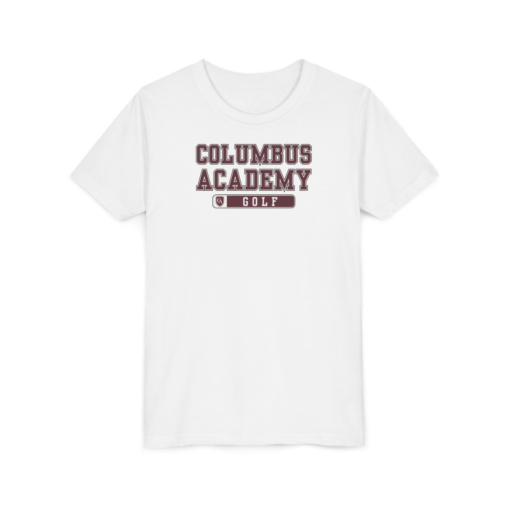 Youth Columbus Academy Golf Graphic Short Sleeve Bella + Canvas Soft Tee