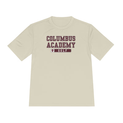 Adult Unisex Columbus Academy Golf Graphic Sport-Tek Competitor Performance Tee