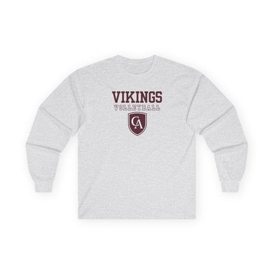 Adult Unisex Columbus Academy Vikings Volleyball Graphic Gildan Long Sleeve Tee
