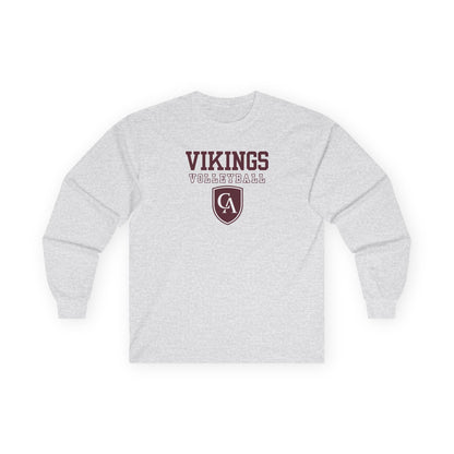 Adult Unisex Columbus Academy Vikings Volleyball Graphic Gildan Long Sleeve Tee