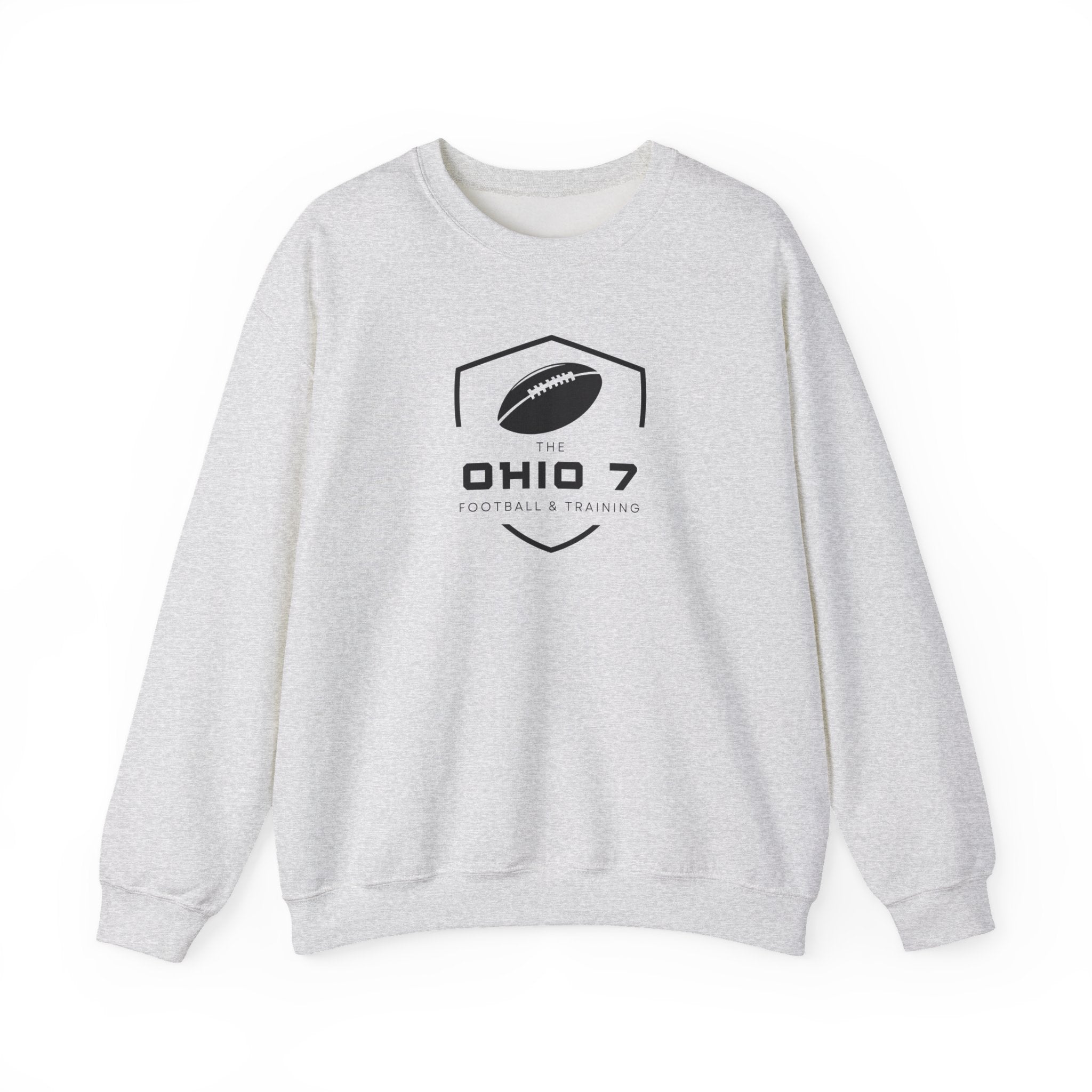 Adult Unisex The Ohio 7 Black Logo Gildan Heavy Blend Crewneck Sweatshirt