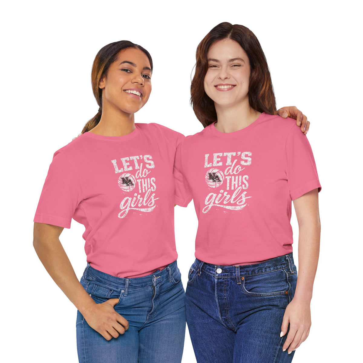 Adult Unisex New Albany Eagles Let's Do This Girls Graphic Short Sleeve Soft Tee