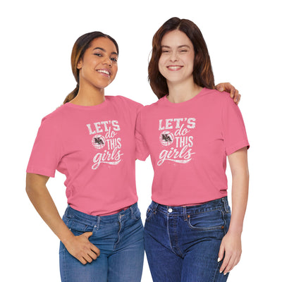 Adult Unisex New Albany Eagles Let's Do This Girls Graphic Short Sleeve Soft Tee