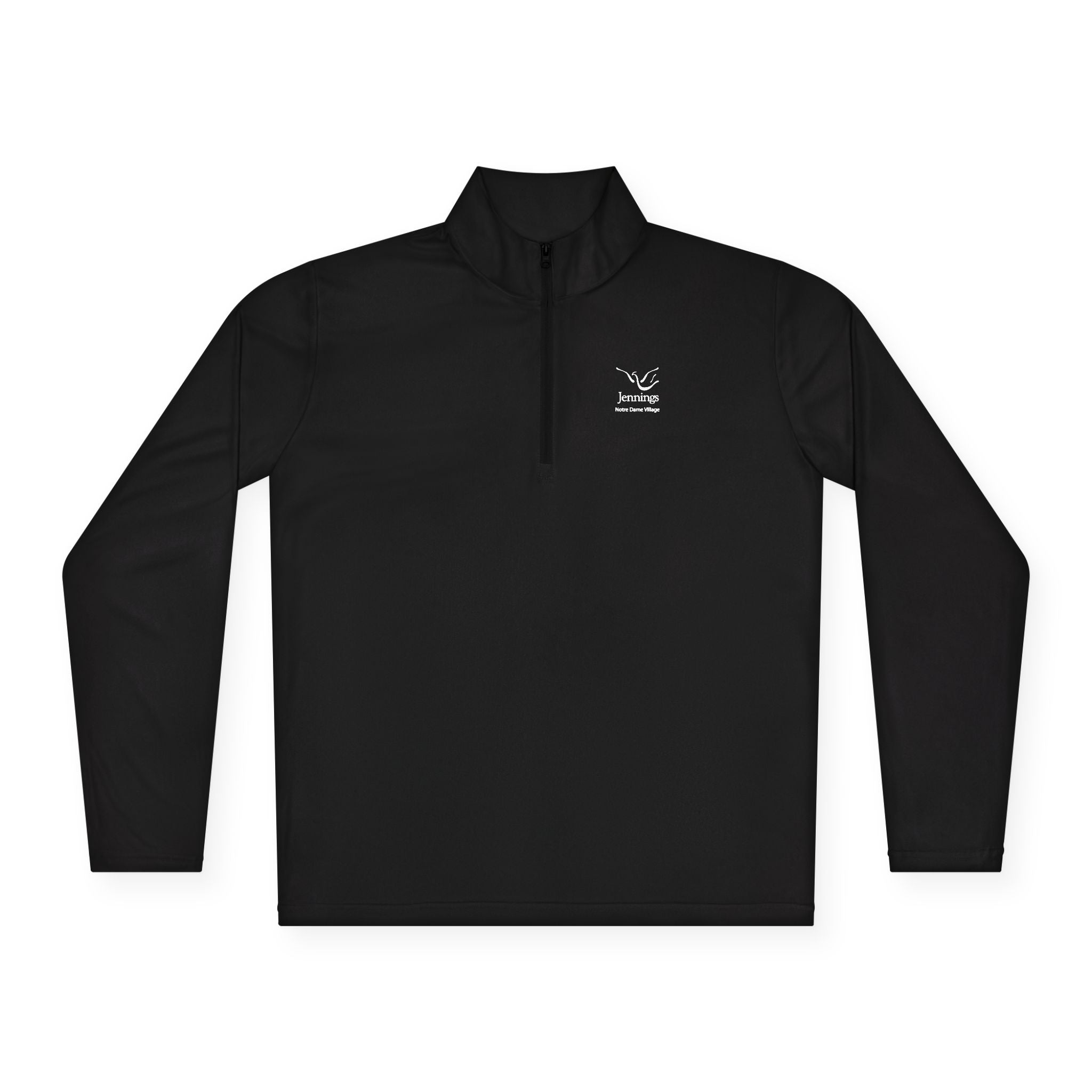 Adult Unisex Sport-Tek Competitor Performance Quarter-Zip Pullover - White Jennings Notre Dame Village Logo