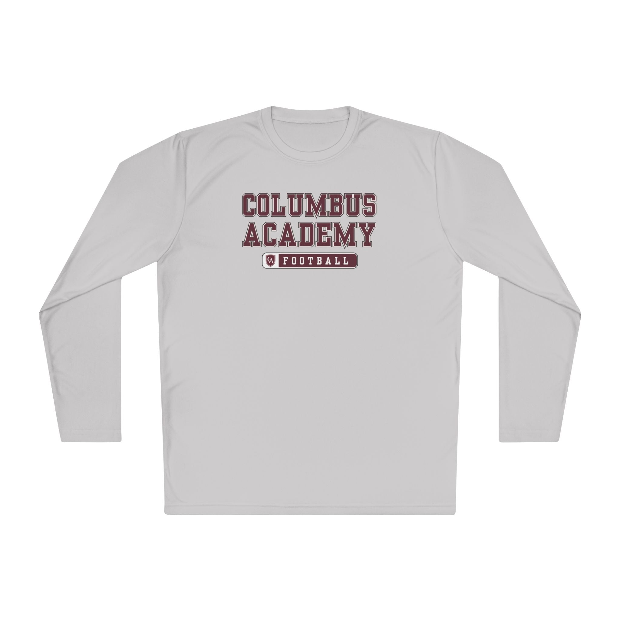 Adult Unisex Columbus Academy Football Graphic Sport-Tek Competitor Performance Long Sleeve Tee