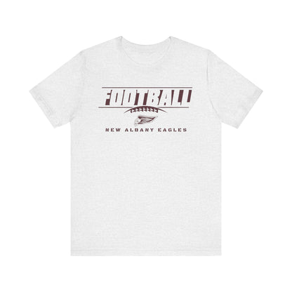 Adult Unisex New Albany Eagles Goal Line Maroon Graphic Short Sleeve Soft Tee