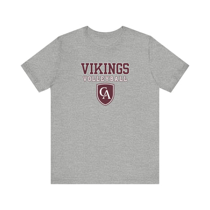 Adult Unisex Columbus Academy Vikings Volleyball Graphic Short Sleeve Bella + Canvas Soft Tee