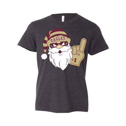 Youth Santa Eagles Fan Graphic Short Sleeve Soft Tee