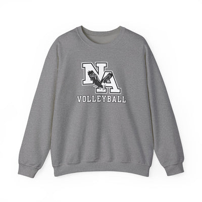 Adult Unisex New Albany Volleyball Classic White and Black Logo Graphic Sweatshirt