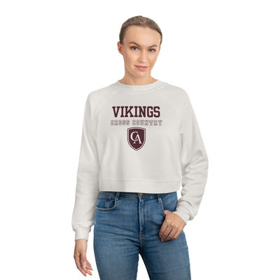 Women's Columbus Academy Cross Country Graphic Cropped Fleece Bella + Canvas Sweatshirt