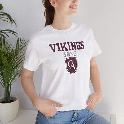Adult Unisex Columbus Academy Vikings Golf Graphic Short Sleeve Bella + Canvas Soft Tee
