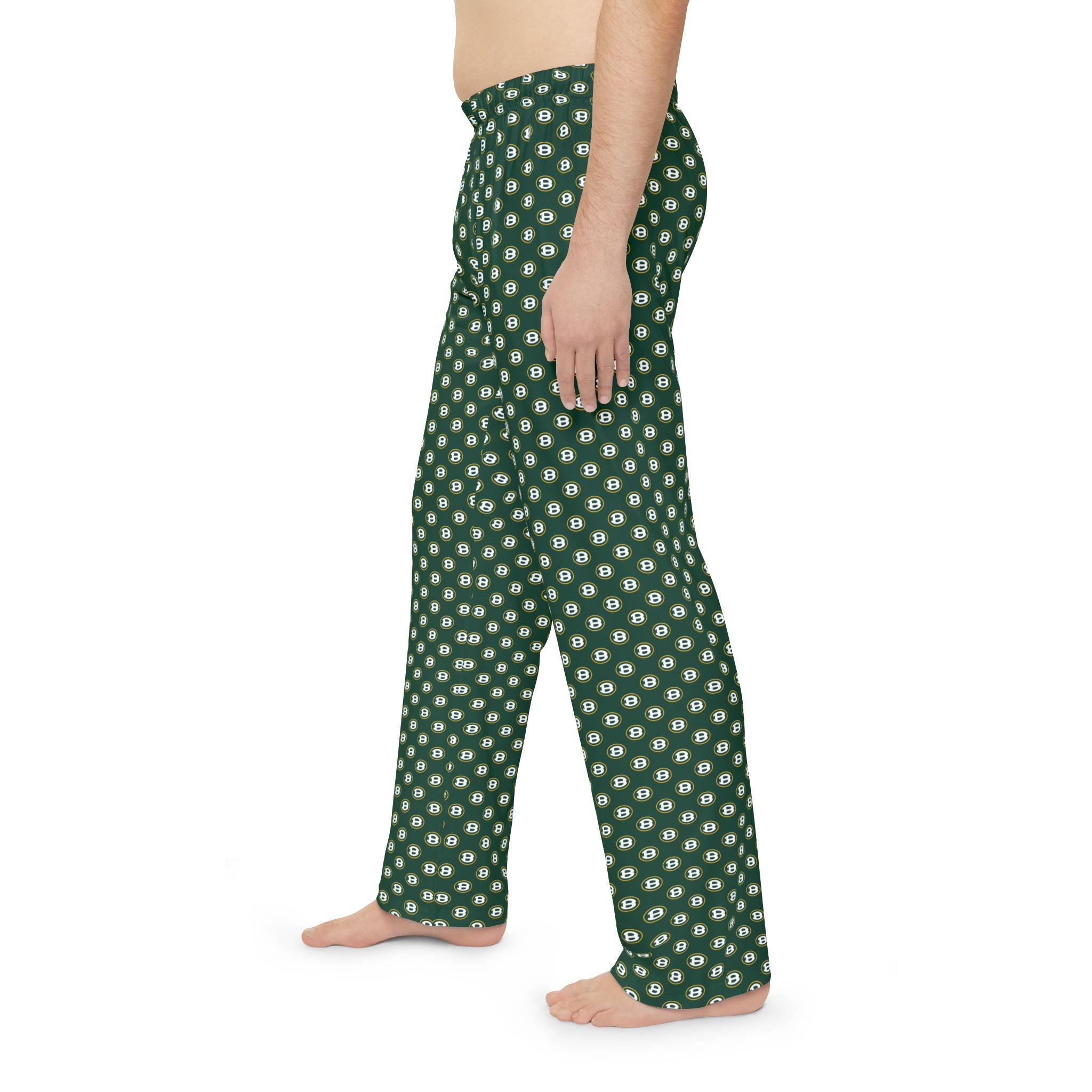 Adult Unisex Green Pajama Pants with Allover Brooke Logo Print